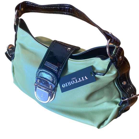 VITTORIO sage green purse tote handbag NWT - Picture 3 of 5